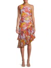Ungaro Women's Lana Floral Asymmetric Midi-dress In Multi