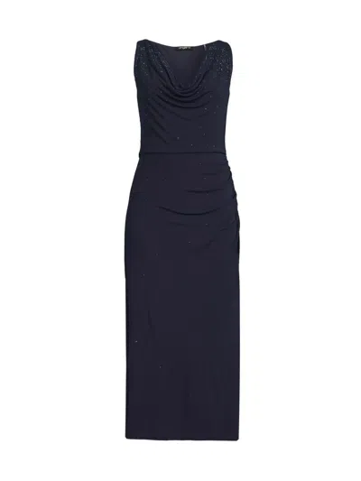 Ungaro Women's Mace Embellished Jersey Midi-dress In Blue