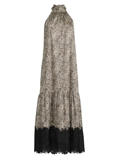 Ungaro Women's Meg Leopard-print Twill Maxi Dress In Brown