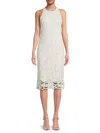 Ungaro Women's Reena Crochet Cotton Midi-dress In White