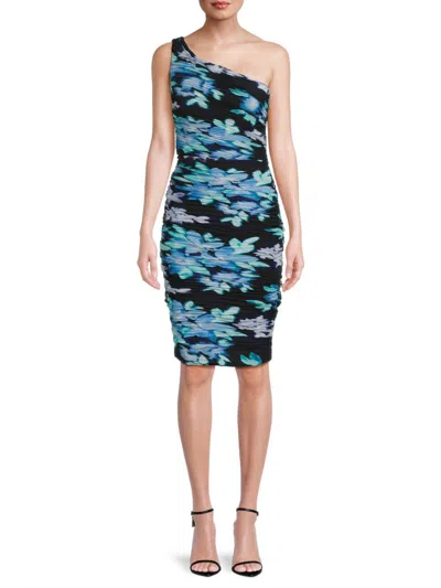 Ungaro Women's Rosemary Floral Ruched One-shoulder Dress In Multi