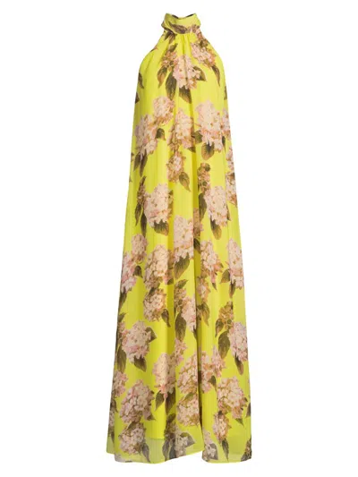 Ungaro Women's Samie Floral Halter Maxi Dress In Yellow
