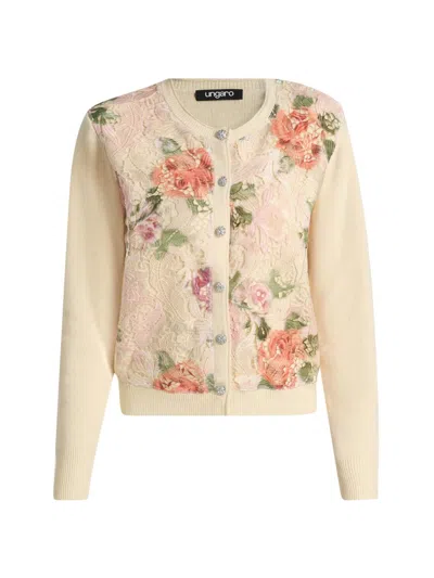 Ungaro Women's Shani Agra Rose Cardigan In Multi