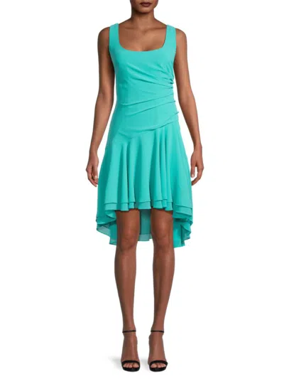 Ungaro Women's Soraya Ruched Chiffon Mini Dress In Lagoon