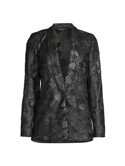 Ungaro Women's Stasia Floral Lace Jacket In Black Silver