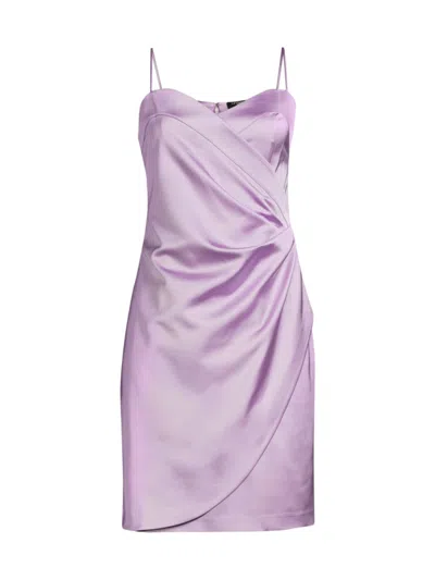 Ungaro Women's Taryn Satin Wrap Minidress In Orchid