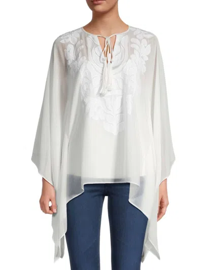 Ungaro Women's Tessa Embroidered Blouse In White