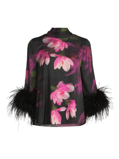 Ungaro Women's Theo Floral Stretch-silk Georgette Blouse In Multi