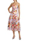 Ungaro Women's Tierra Floral-printed Lace Midi-dress In Animal Print