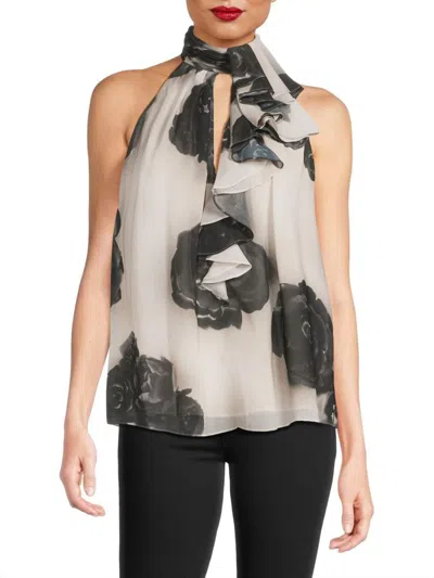 Ungaro Women's Vika Floral Sleeveless Blouse In Gray