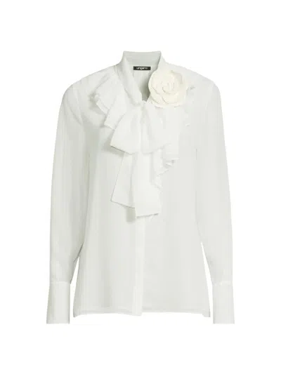 Ungaro Women's Yoli Ruffle Flower Blouse In Multi