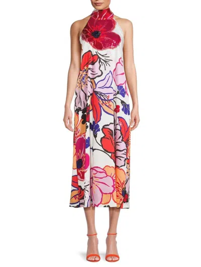 Ungaro Women's Zuri Printed Halterneck Midi-dress In Multi
