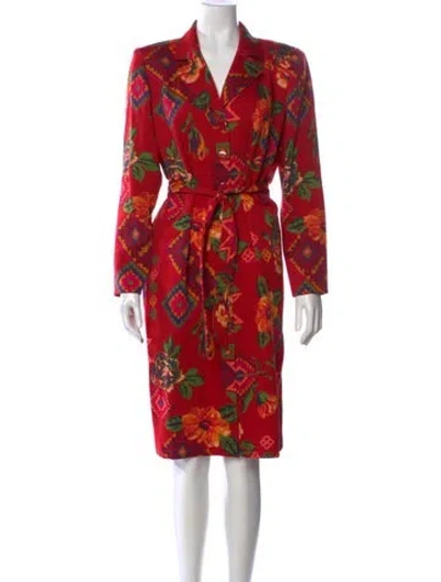 Pre-owned Ungaro Wool Knee-length Dress In Red