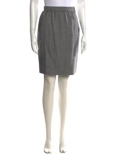 Pre-owned Ungaro Wool Knee-length Skirt In Gray