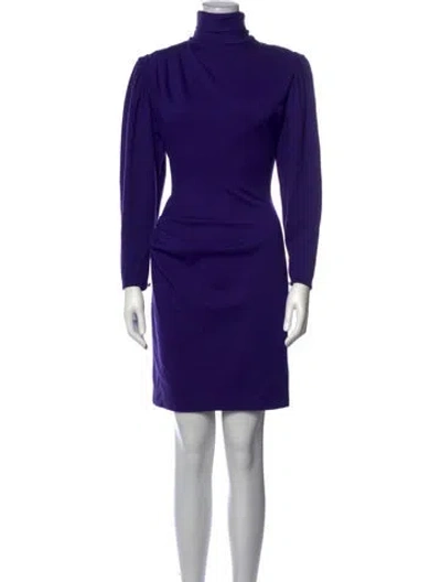 Pre-owned Ungaro Wool Mini Dress In Purple