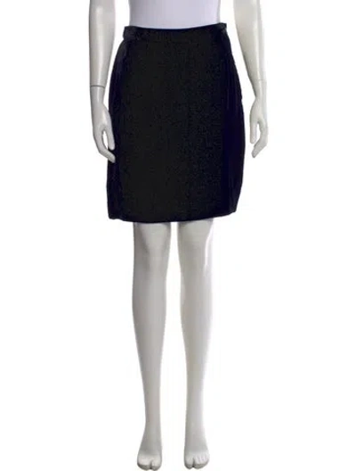 Pre-owned Ungaro Wool Mini Skirt In Black