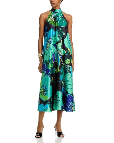Ungaro Zuri Floral Dress In Black Multi