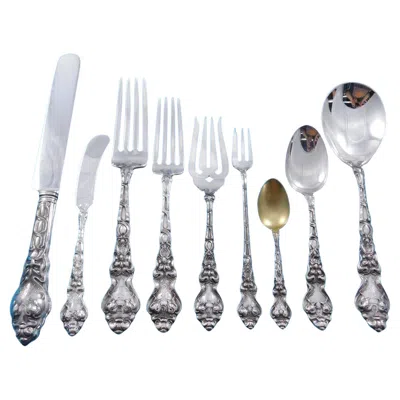 Pre-owned Unger Douvaine By  Sterling Silver Flatware Set Service 131 Pieces Dinner Rare