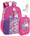 Unicorn 3 Pc Toddler Girl  Backpack And Lunch Bag Set In Pink