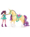 Unicorn Academy Ava Leaf Set With 2 Riding Accessories Toys In Multi Color