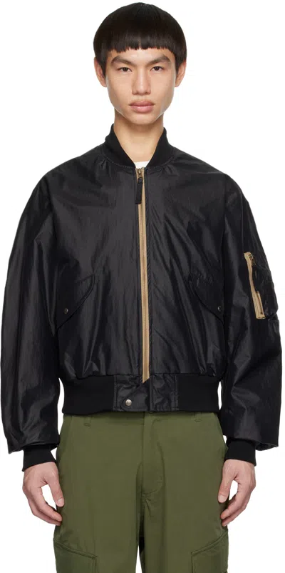 Uniform Bridge Black Ma-1 Bomber Jacket