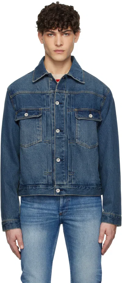 Uniform Bridge Blue 2nd Type Denim Jacket In Indigo Washed