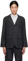 Uniform Bridge Gray Hunting Blazer In Charcoal