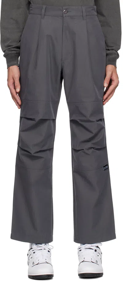 Uniform Bridge Gray One Tuck Trousers In Grey