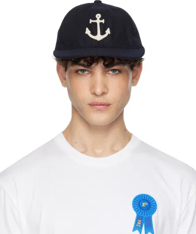 Uniform Bridge Navy Anchor Wool Ball Cap