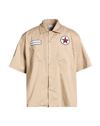 Uniform Experiment Man Shirt Beige Size 2 Polyester, Cotton In Brown