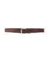 Uniform Man Belt Dark Brown Size 38 Leather In Brown