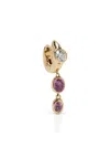 Uniform Object 18k Yellow Gold Tusk Sapphire Earrings In Gold