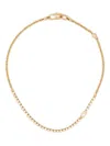 Uniform Object 18kt Yellow Gold Vessel Tennis Diamond Necklace In Gold