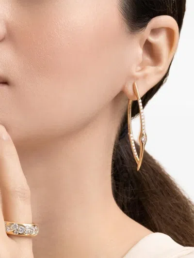 Uniform Object Axle Diamond Earrings In Gold