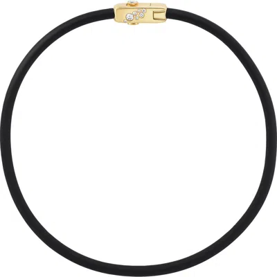 Uniform Object Carbon Torque Diamond Necklace In Yellow Gold
