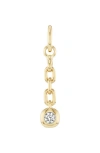 Uniform Object Carriage Bezel Set Diamond Chain Drop Pendant In Gold