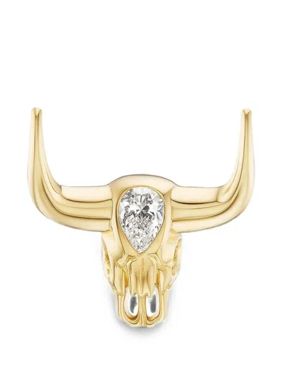 Uniform Object Diamond Bull Pin In Gold