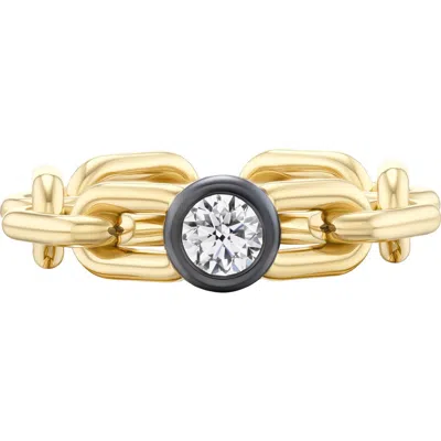Uniform Object Diamond Chain Ring In Gold