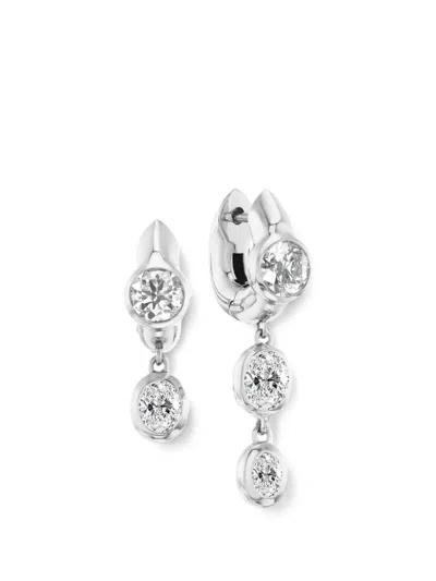 Uniform Object Diamond Earrings In Metallic