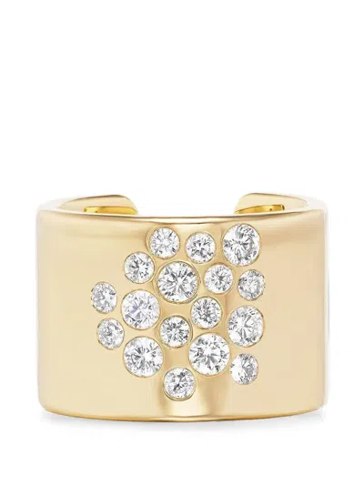 Uniform Object Diamond Mega Cuff Ring In Orange