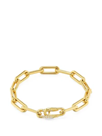Uniform Object Heavy Metal Diamond Bracelet In Gold