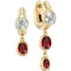 Uniform Object Ruby & Diamond Tusk Drop Earrings In Multi