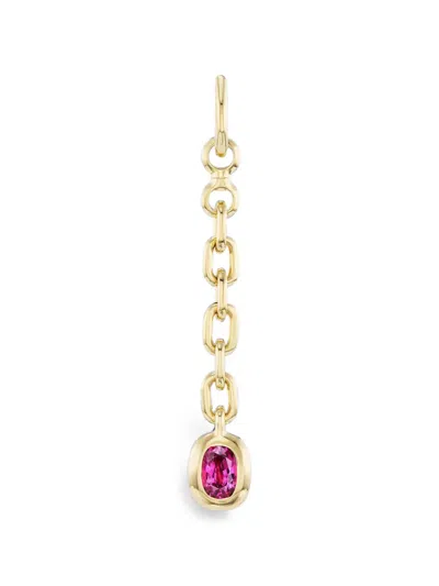 Uniform Object Sapphire And Diamond Carriage Drop Pendant In Gold