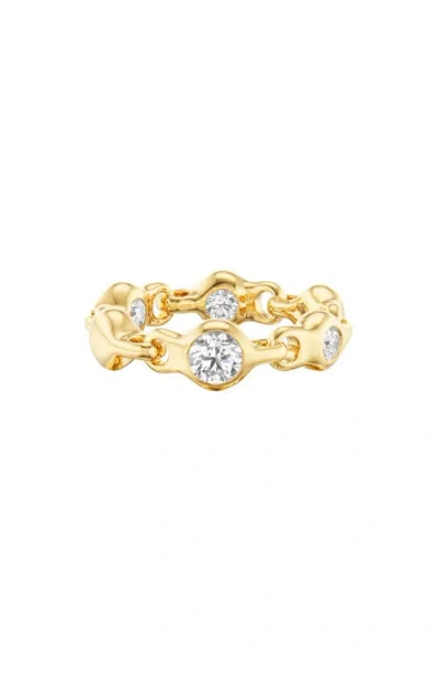 Uniform Object Supernova Stacking Ring In Yellow Gold/diamond