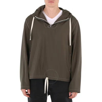 Uniforme Men's Khaki Cool Wool Stitch Detail Hoodie In Beige