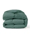 Unikome 100 Cotton Fabric Baffled Box All Season Colored Goose Feather Down Comforter Collection In Green