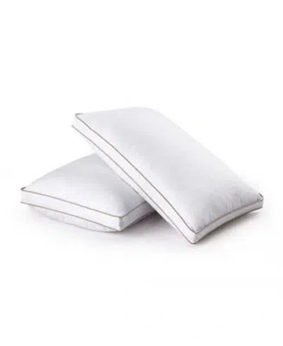 Unikome 2 Goose Down Feather Gusset Pillows In White