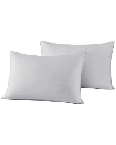 Unikome 2-pack 233 Thread Count Goose Feather Down Bed Pillows With Cotton  Cover In Gray