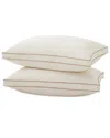Unikome 2-pack 300 Thread Count Organic Cotton Down Feather Gusseted Bed  Pillows