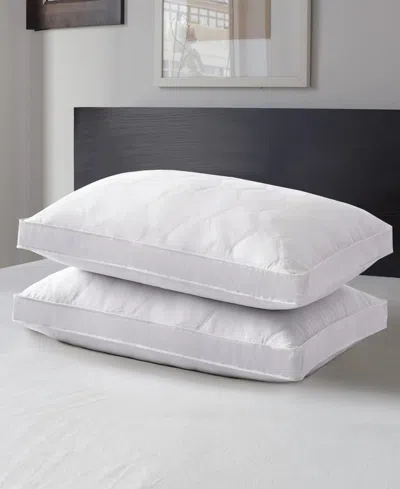 Unikome Medium Density Goose Feather Gusset 2-pack Pillows, King In White
